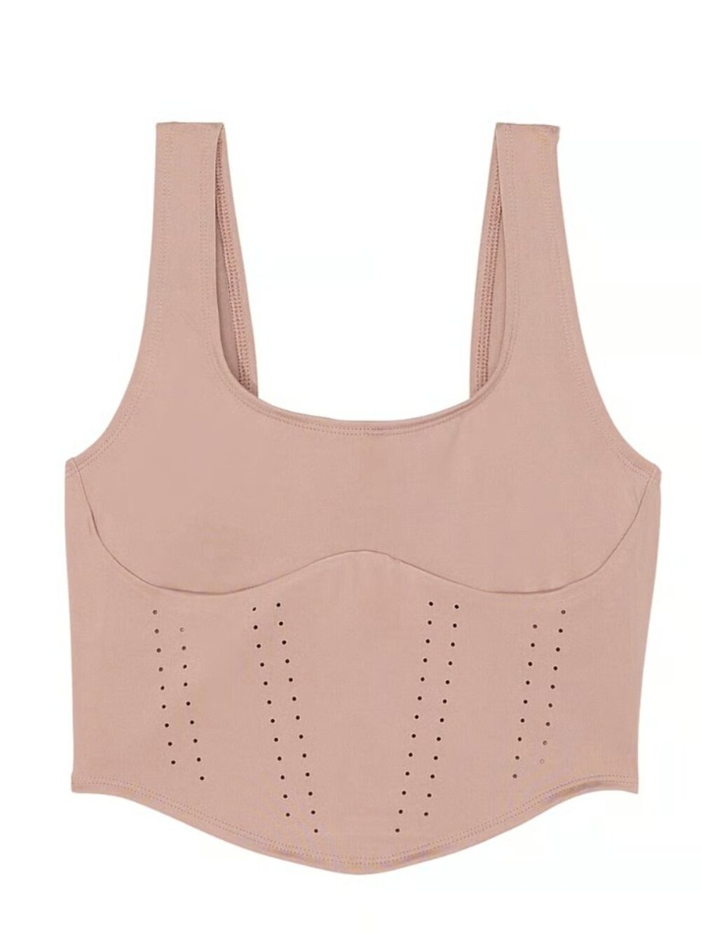 Victoria’s Secret VSX VS Essential Perforated Corset Top - Bare Taupe - Size XL
